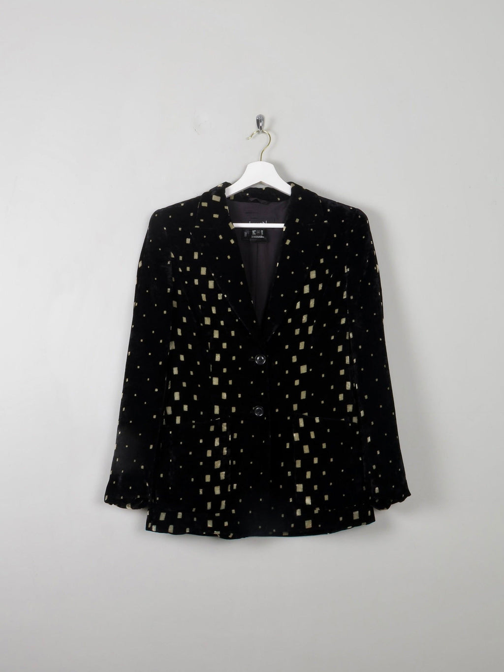 Women's Vintage Black Velvet Jacket Laurel S - The Harlequin