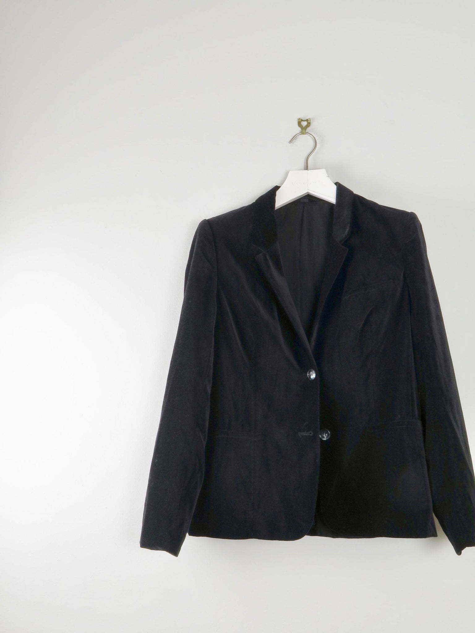 Women’s Vintage Black Velvet Tailored Jacket S - The Harlequin