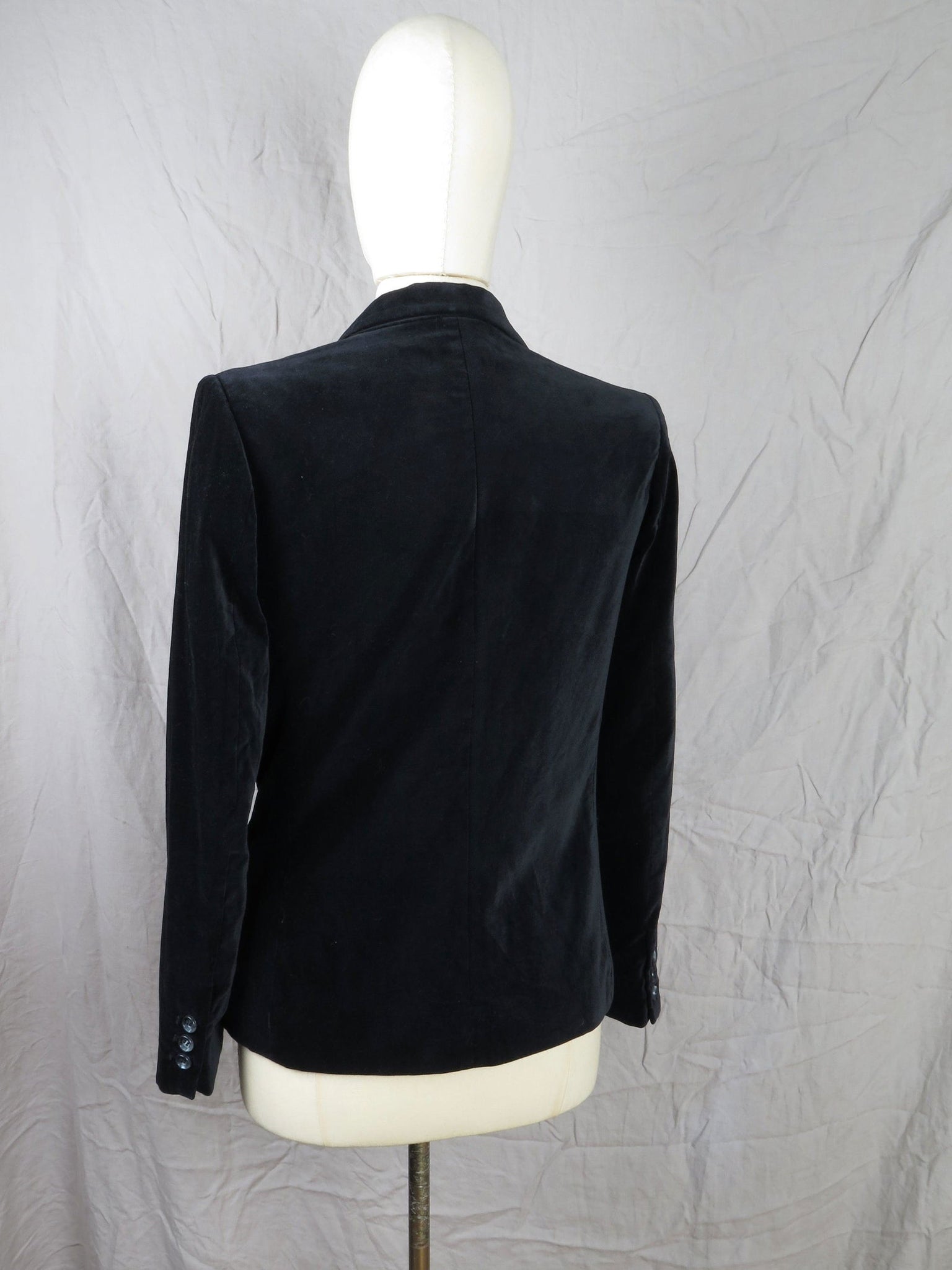 Women’s Vintage Black Velvet Tailored Jacket S - The Harlequin