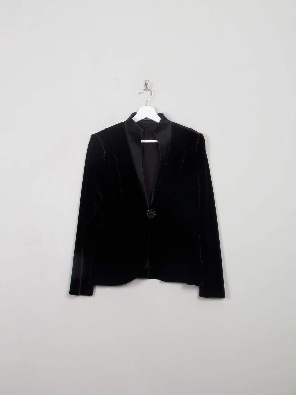 Women's Vintage Black Vera Mont Velvet Jacket S/M - The Harlequin