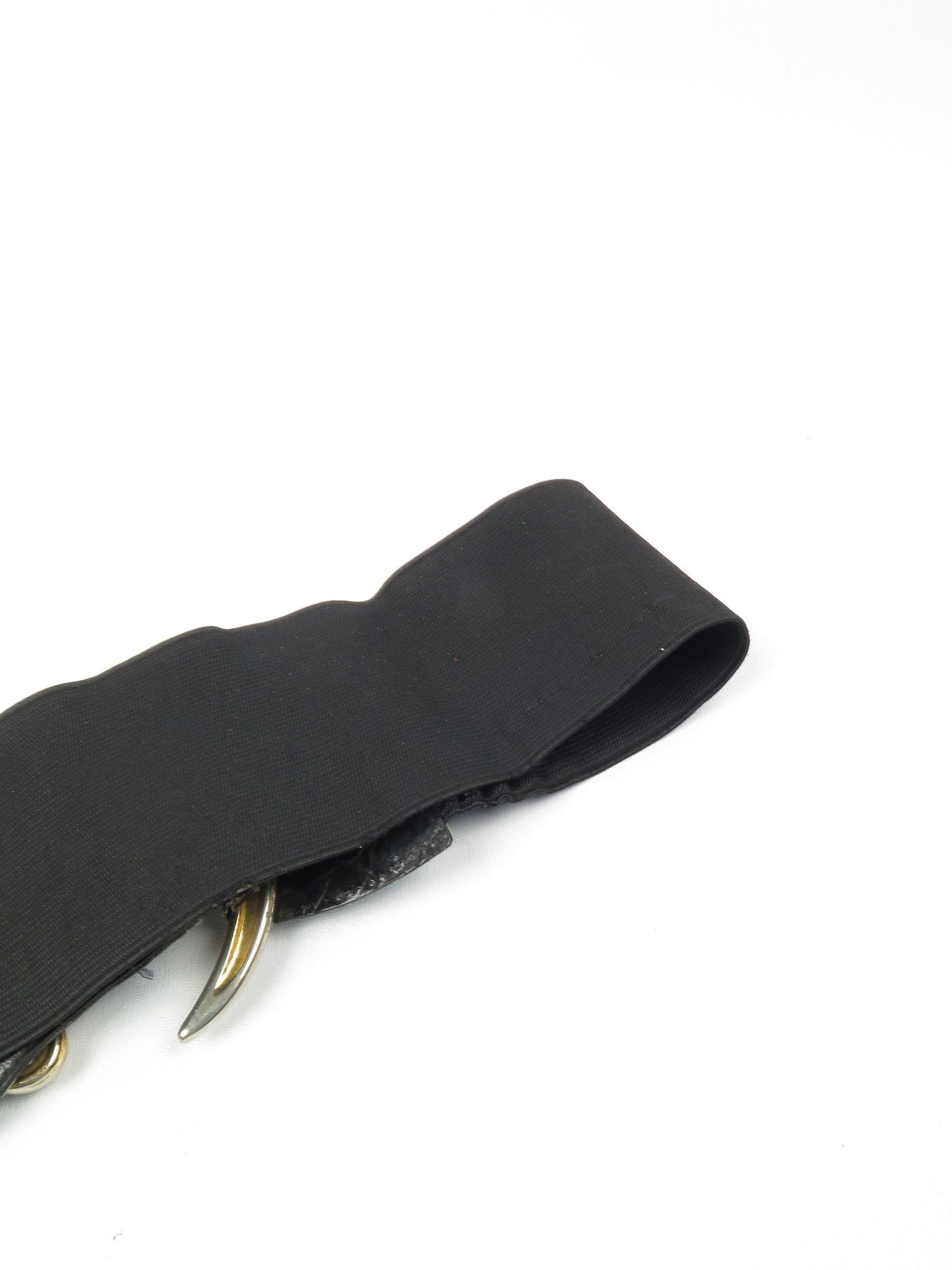 Women’s Vintage Black Waspie Snake Buckle Belt S/M - The Harlequin