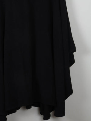 Women's Vintage Black Wool Cape - The Harlequin