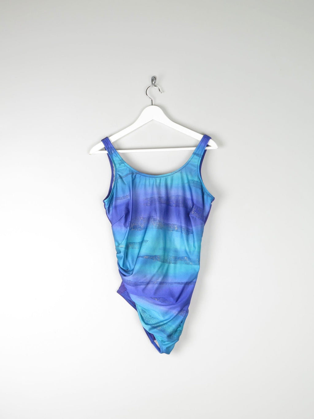Women’s Vintage Blue & Purple Swimsuit L - The Harlequin