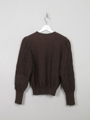Women's Vintage Brown Austrian Cardigan X/S - The Harlequin