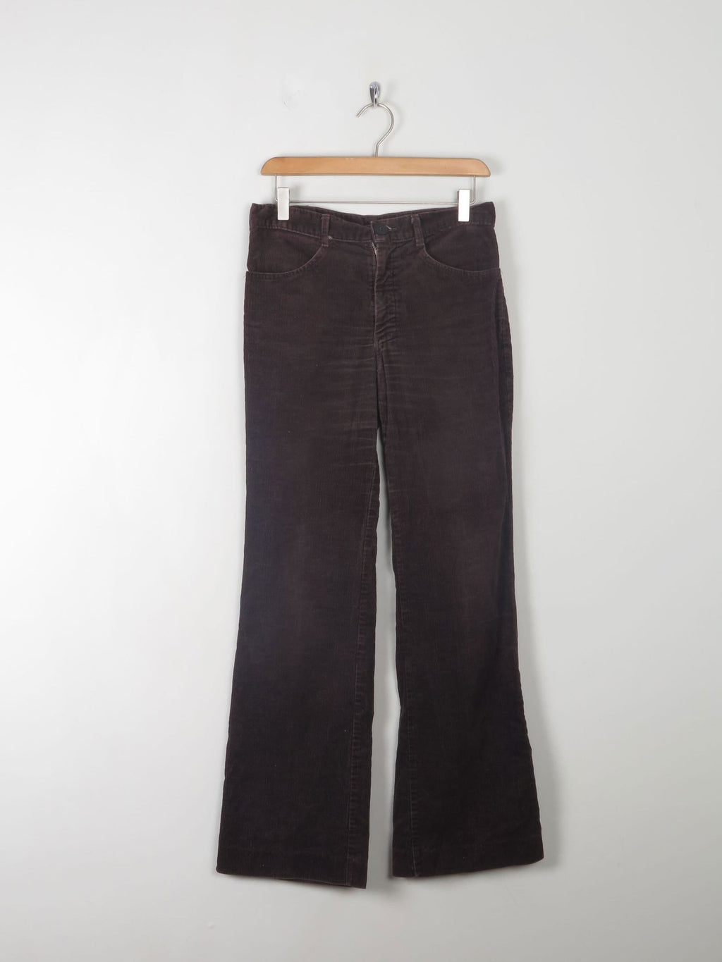 Women's Vintage Brown Cord Flares 29" W/31"L - The Harlequin