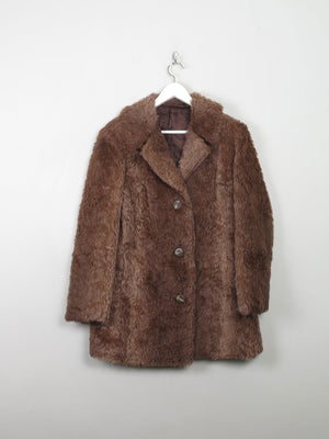 Women's Vintage Brown Faux Fur Jacket 12/14 - The Harlequin
