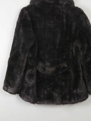 Women's Vintage Brown Faux Fur Jacket M - The Harlequin