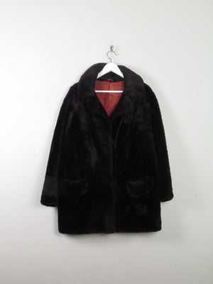 Women's Vintage Brown Faux Fur Jacket S/M - The Harlequin