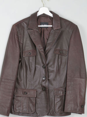 Women's Vintage Brown Leather Gil Bret Jacket L - The Harlequin