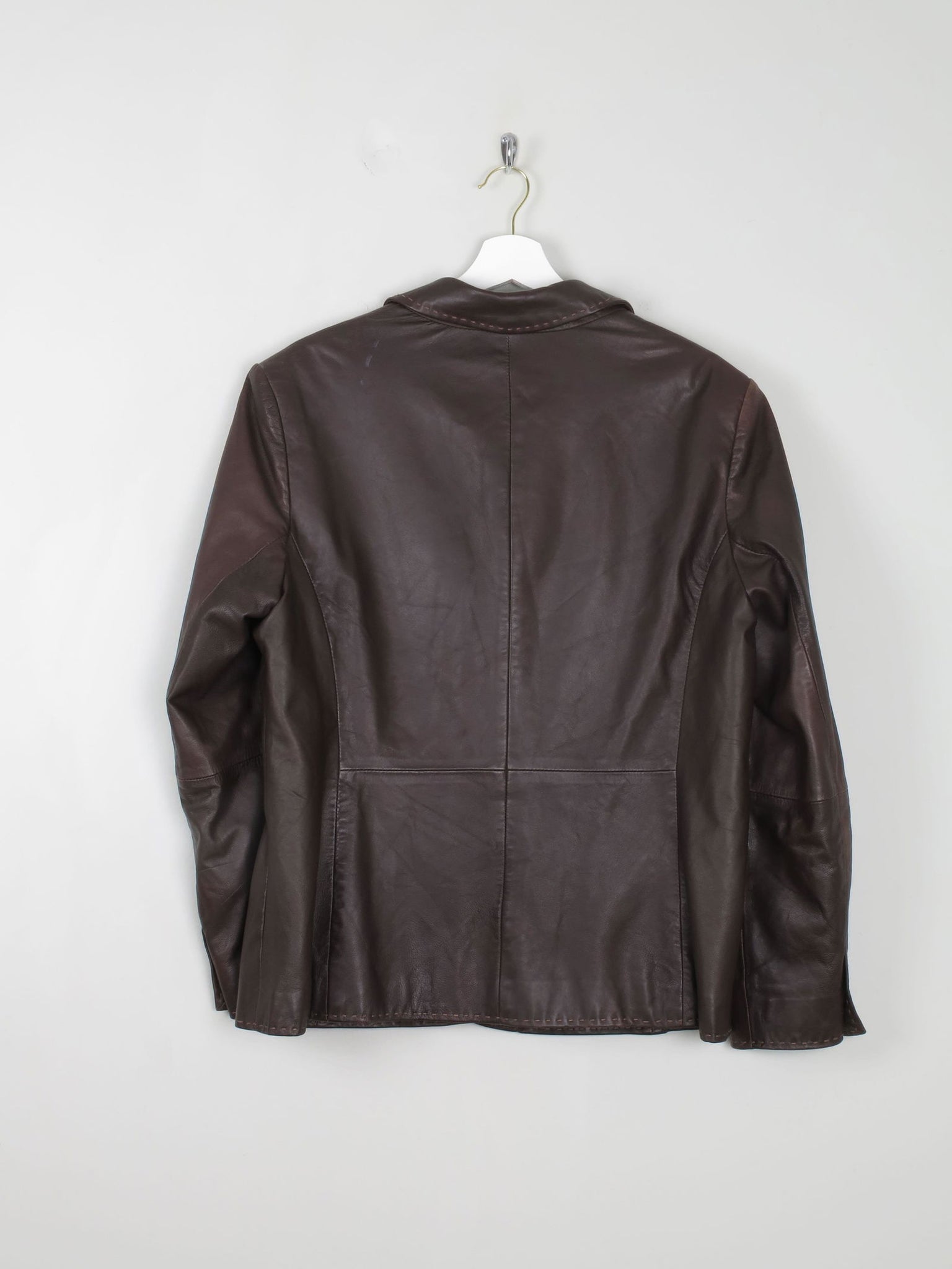 Women's Vintage Brown Leather Gil Bret Jacket L - The Harlequin