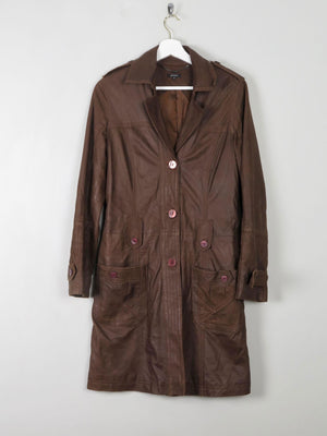 Women's Vintage Brown Short Leather Coat 8 - The Harlequin