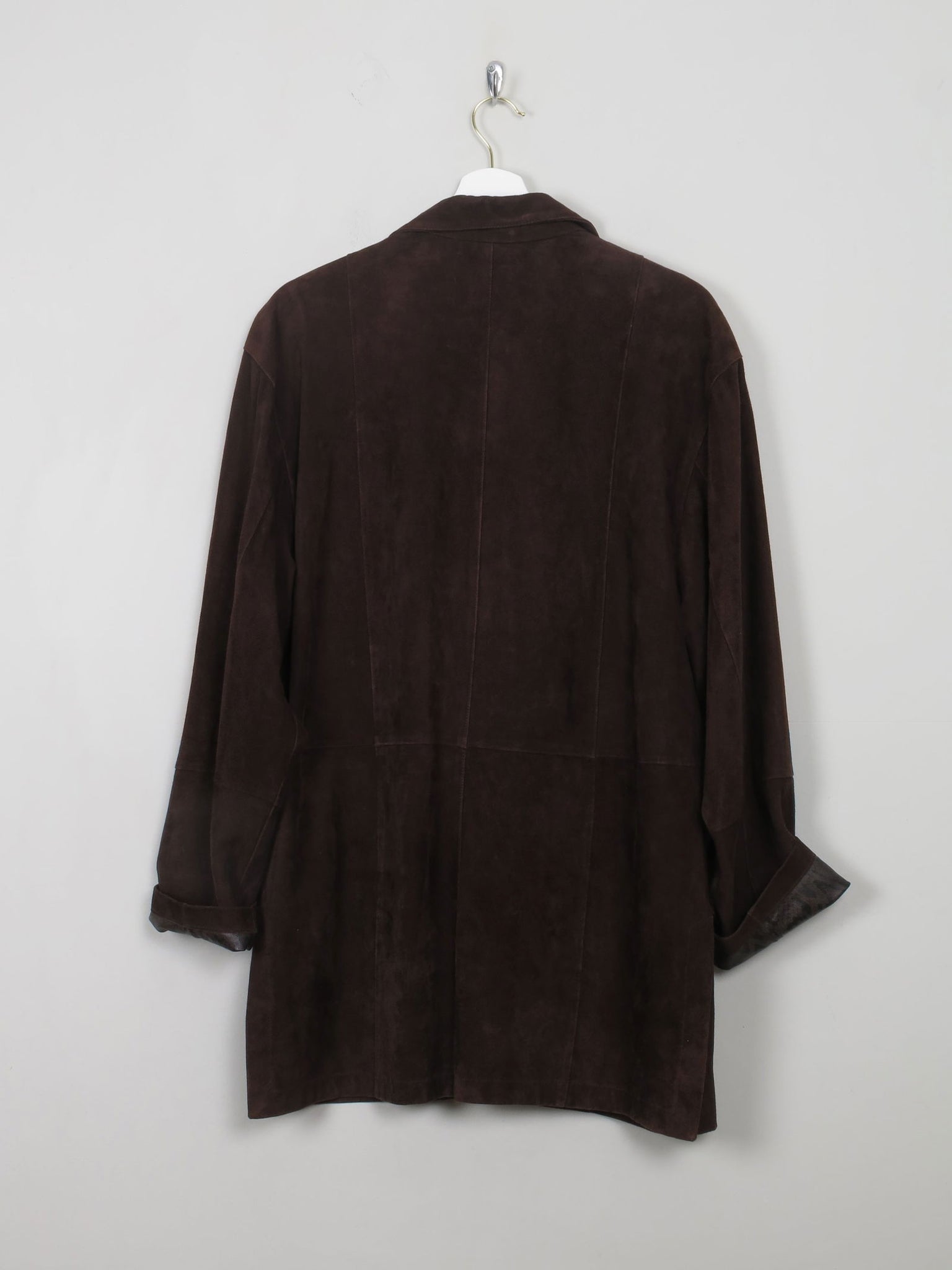 Women's Vintage Brown Suede Jacket M Oversized - The Harlequin