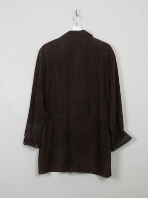 Women's Vintage Brown Suede Jacket M Oversized - The Harlequin