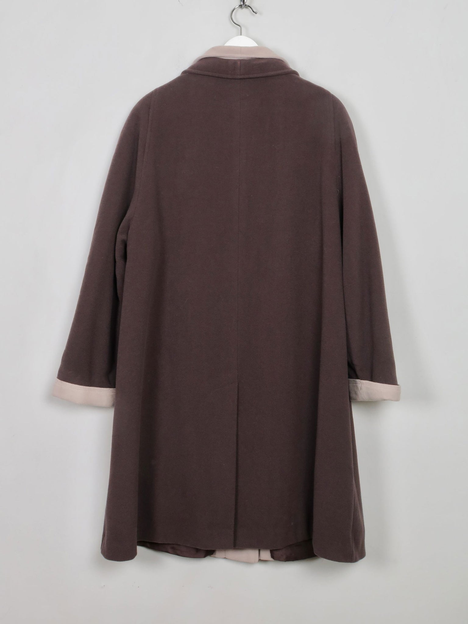 Women's Vintage Brown Wool Swing Coat M/L - The Harlequin