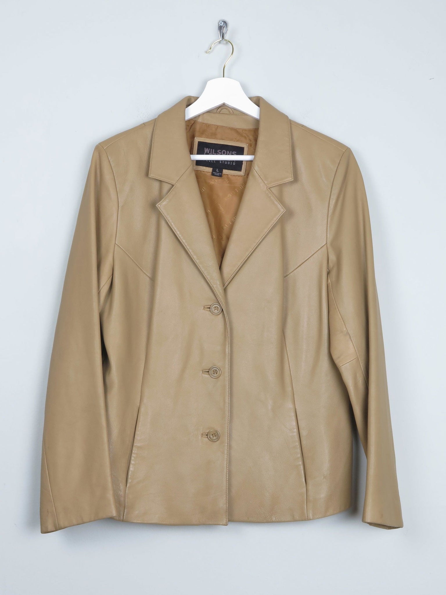 Women's Vintage Caramel 1990s Leather Jacket M/L - The Harlequin
