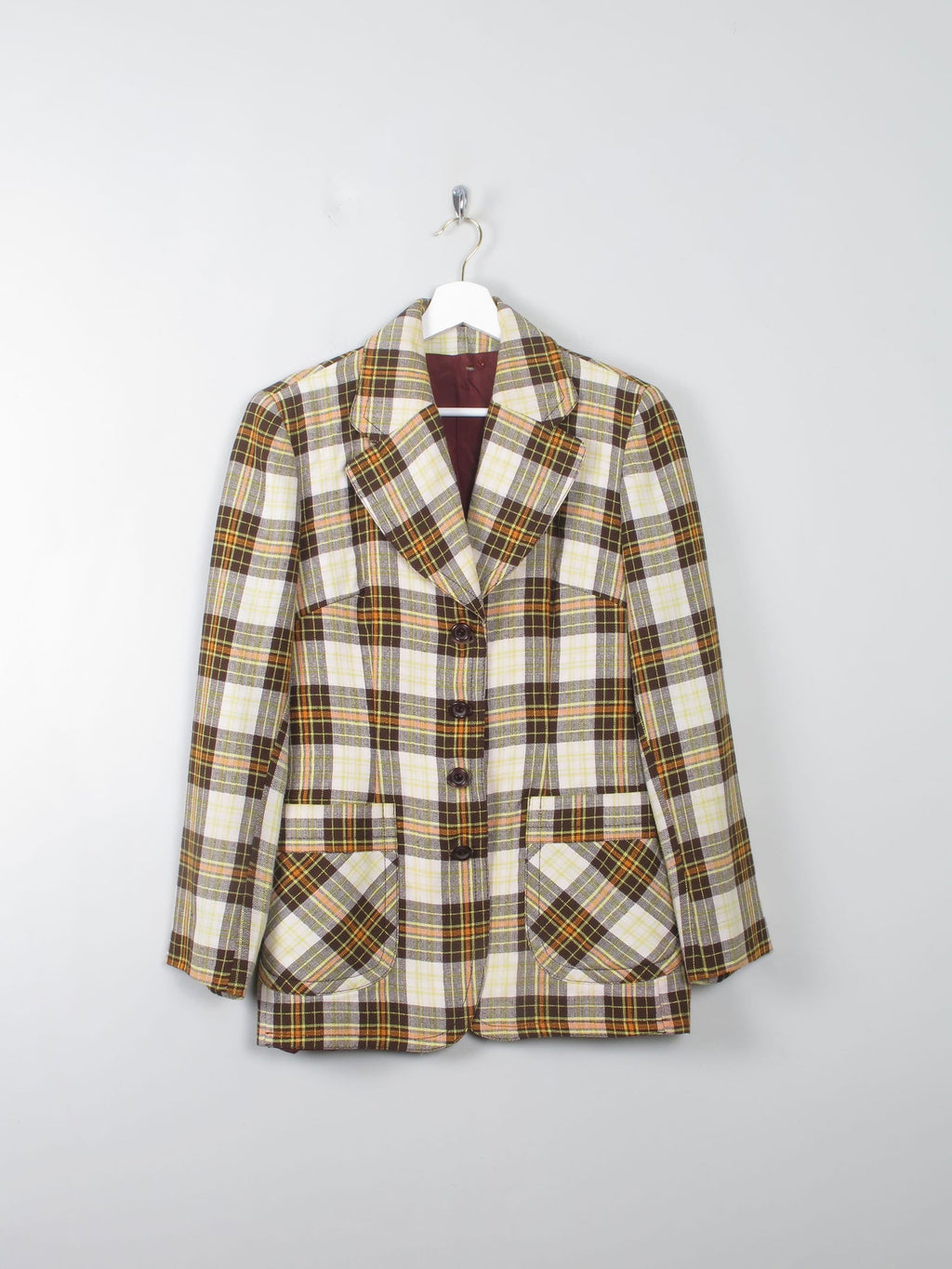 Women's Vintage Check Jacket S - The Harlequin