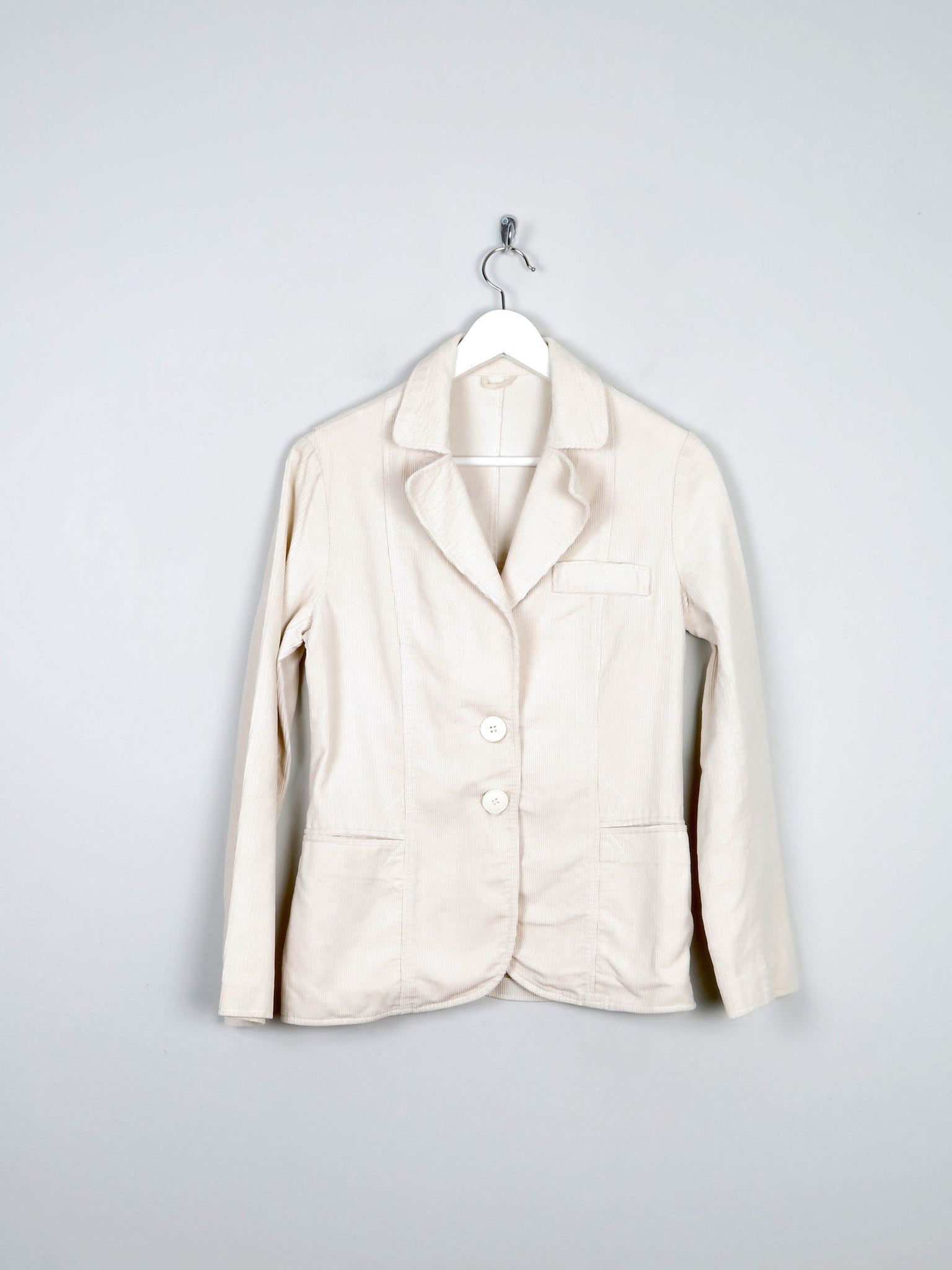 Women’s Vintage Cream Corduroy 1970s Tailored Jacket 8 - The Harlequin