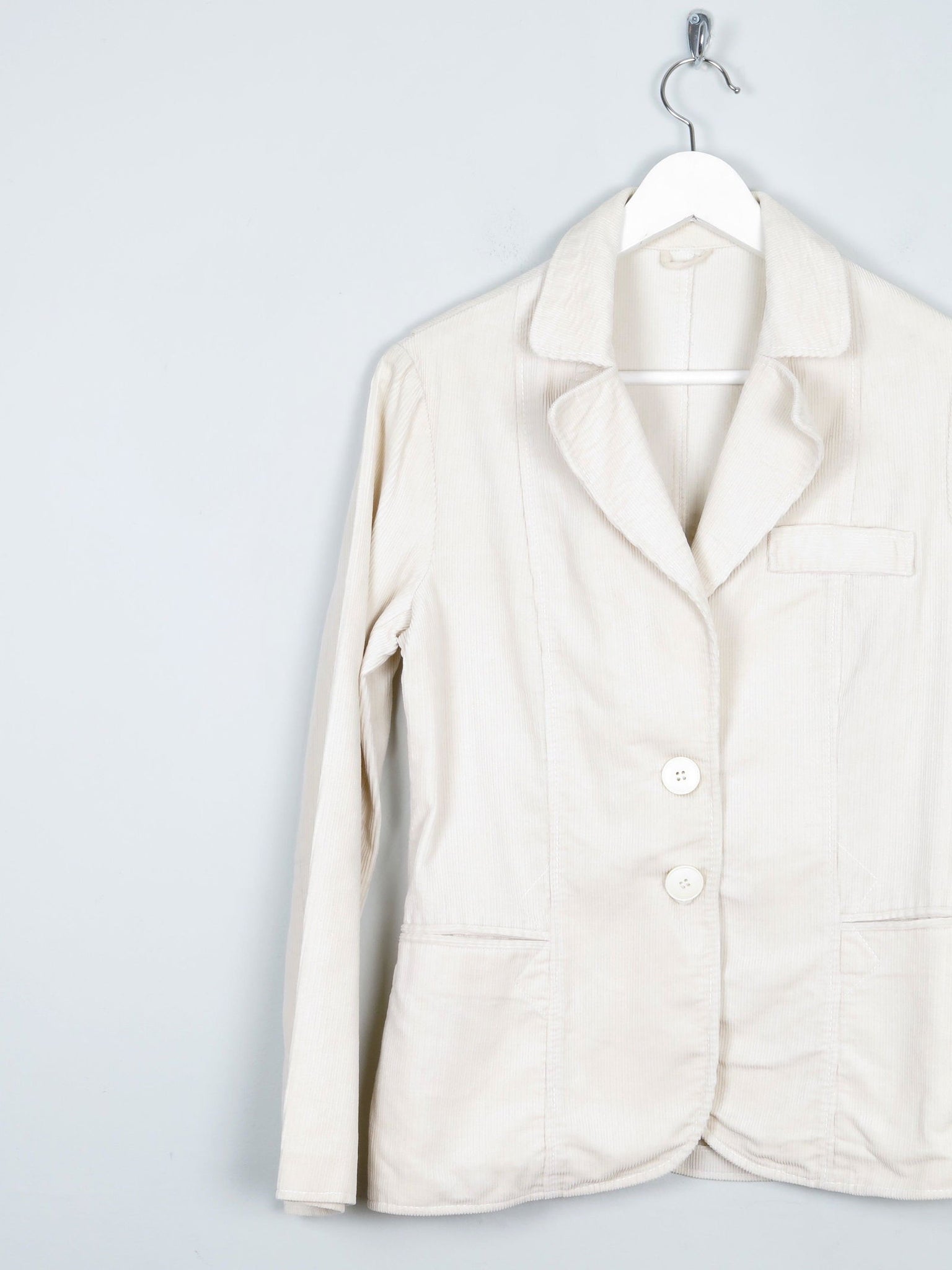 Women’s Vintage Cream Corduroy 1970s Tailored Jacket 8 - The Harlequin