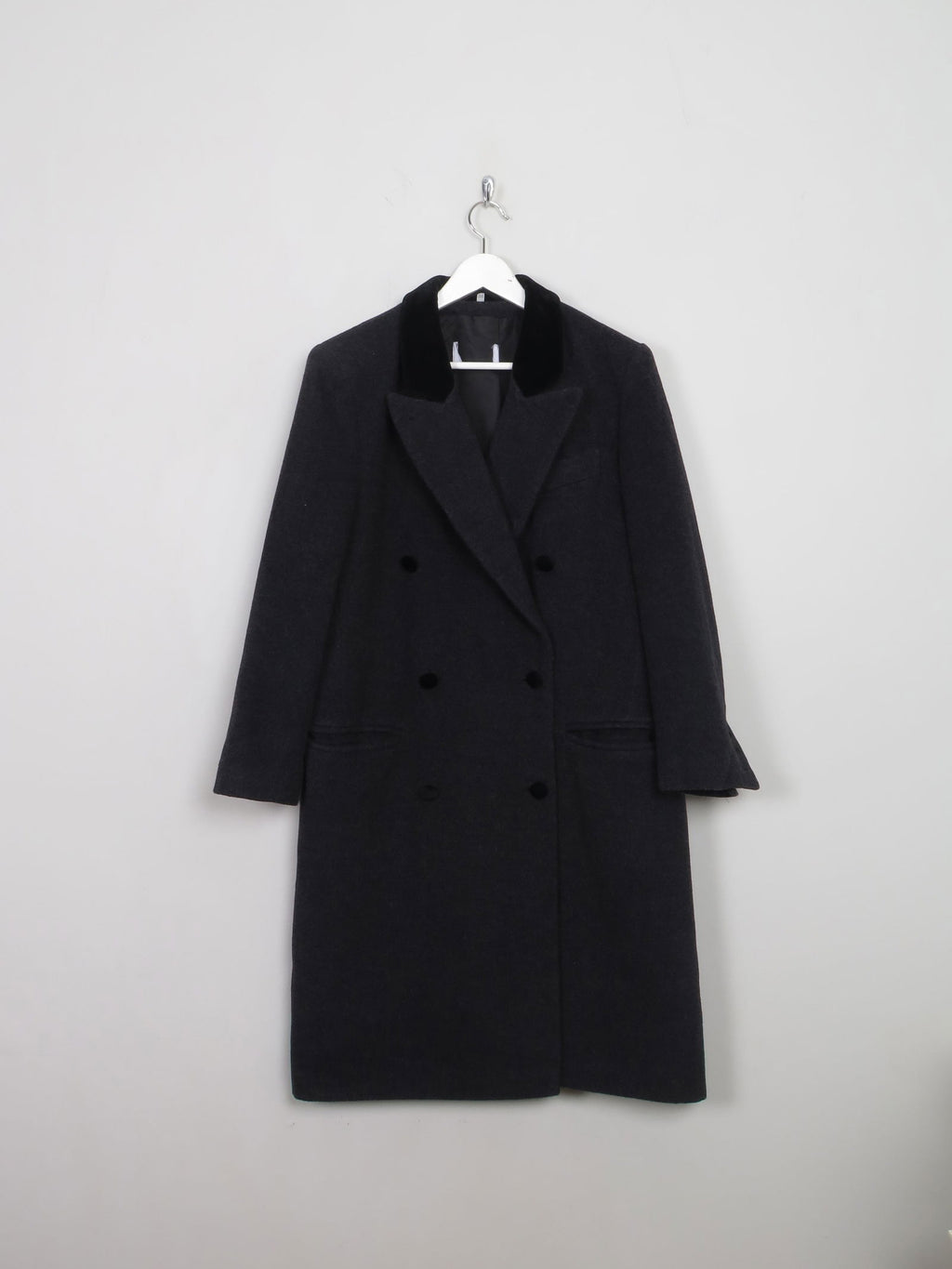 Women's Vintage Dark Grey Coat M/L - The Harlequin