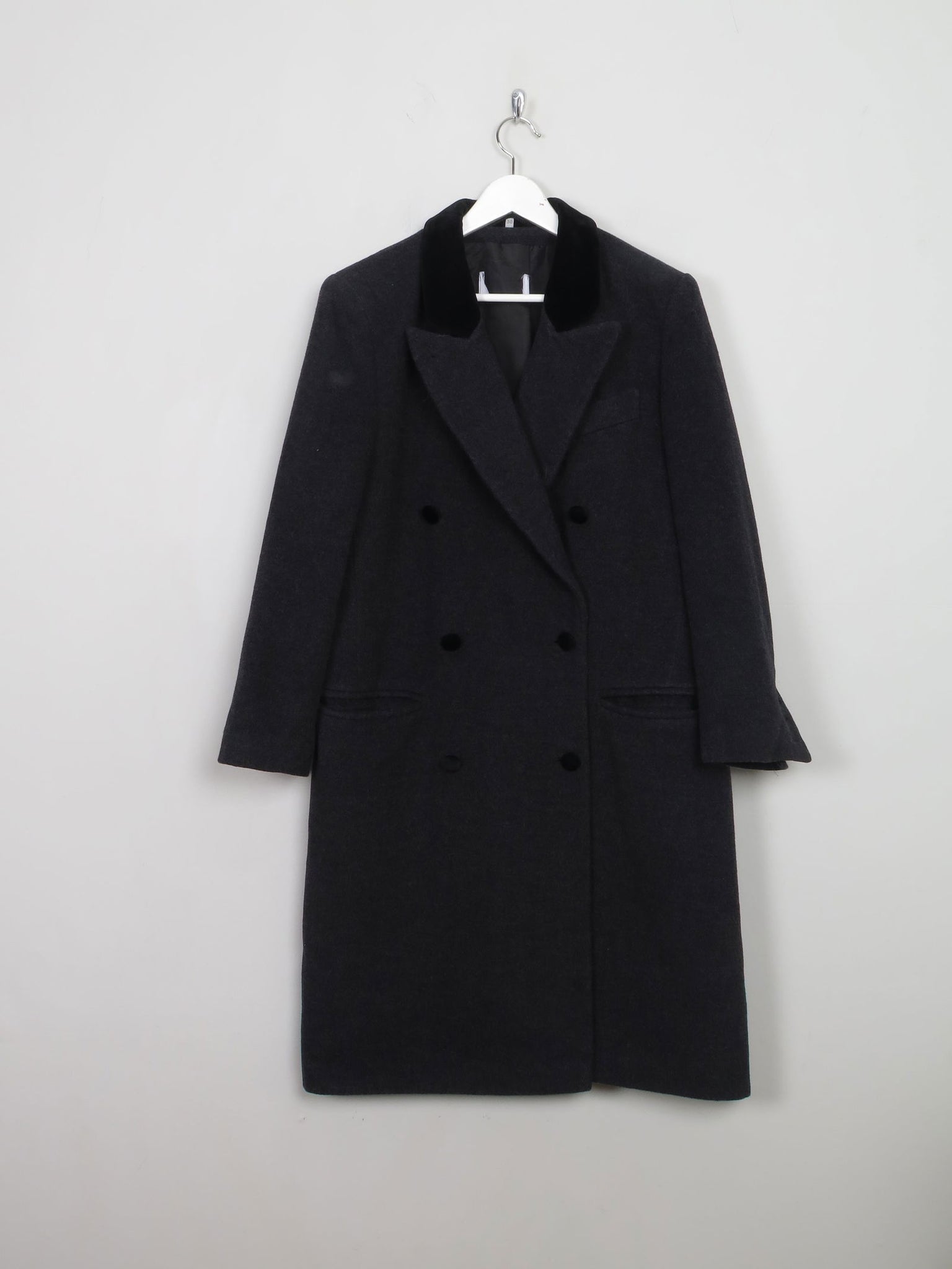 Women's Vintage Dark Grey Coat M/L - The Harlequin