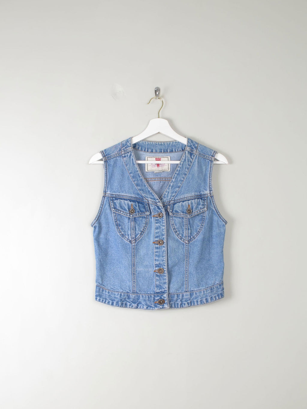 Women's Vintage Denim Levi's  Waistcoat XS - The Harlequin