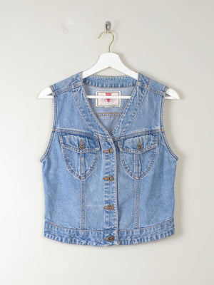 Women's Vintage Denim Levi's  Waistcoat XS - The Harlequin