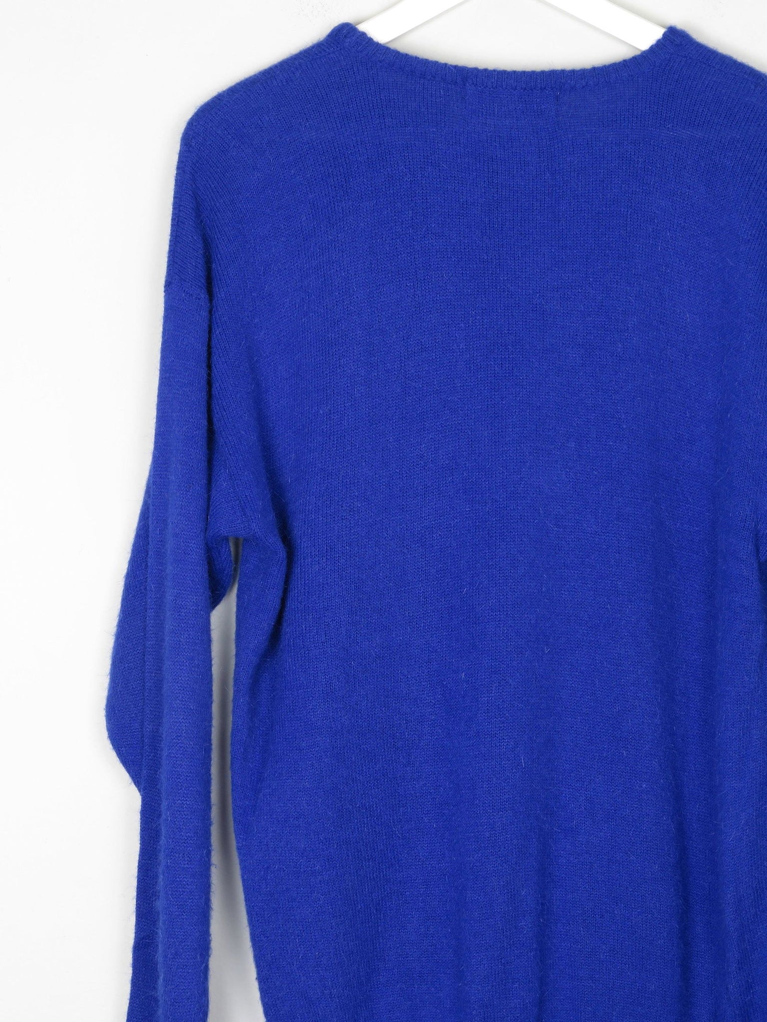 Women's Vintage Electric Blue Jumper M - The Harlequin