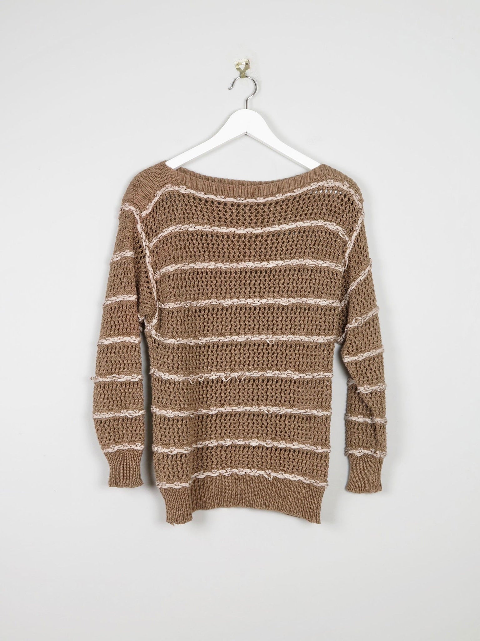 Women's Vintage Escada Crochet Cotton Jumper S - The Harlequin