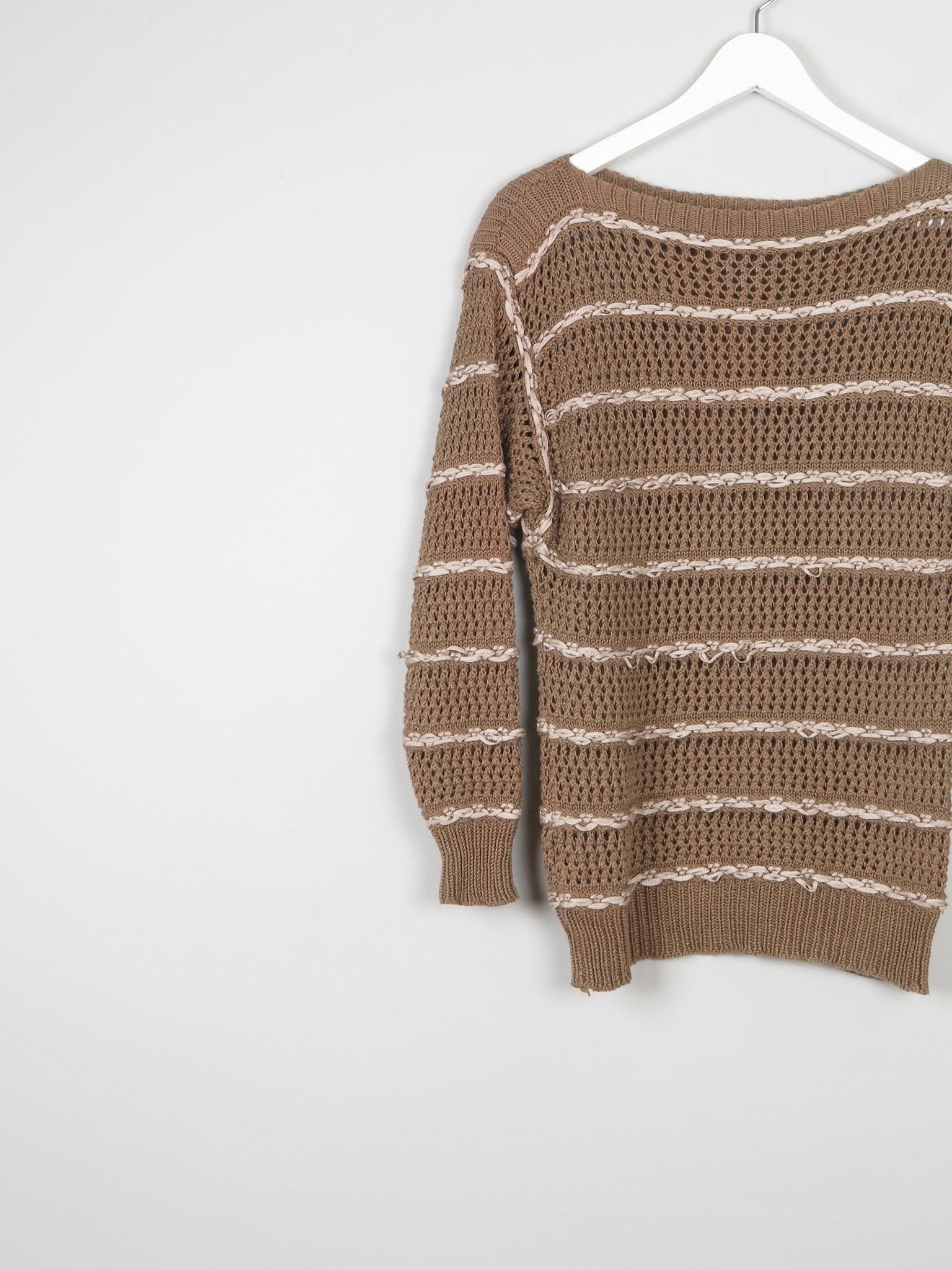 Women's Vintage Escada Crochet Cotton Jumper S - The Harlequin