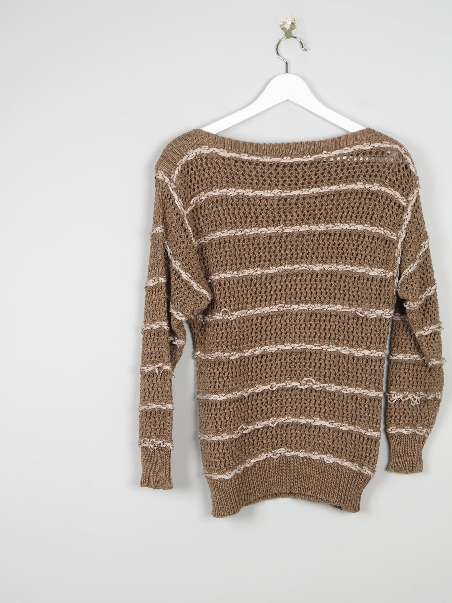 Women's Vintage Escada Crochet Cotton Jumper S - The Harlequin