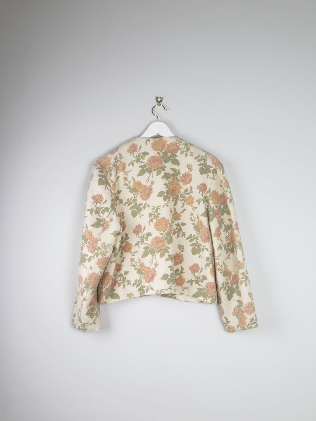 Women’s Vintage Floral Printed Wool 80s Jacket L - The Harlequin