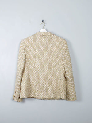 Women's Vintage Gold Tweed Escada Jacket L - The Harlequin