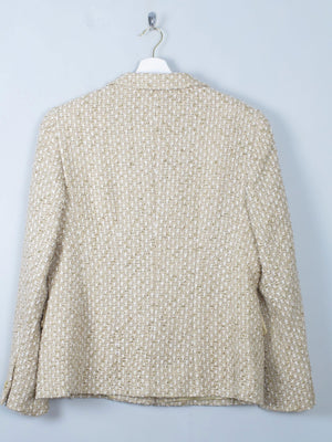 Women's Vintage Gold Tweed Escada Jacket L - The Harlequin