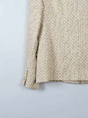 Women's Vintage Gold Tweed Escada Jacket L - The Harlequin