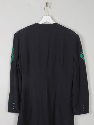 Women's Vintage Green & Black Tartan Jacket S - The Harlequin