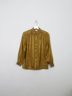 Women's Vintage Green Blouse M - The Harlequin