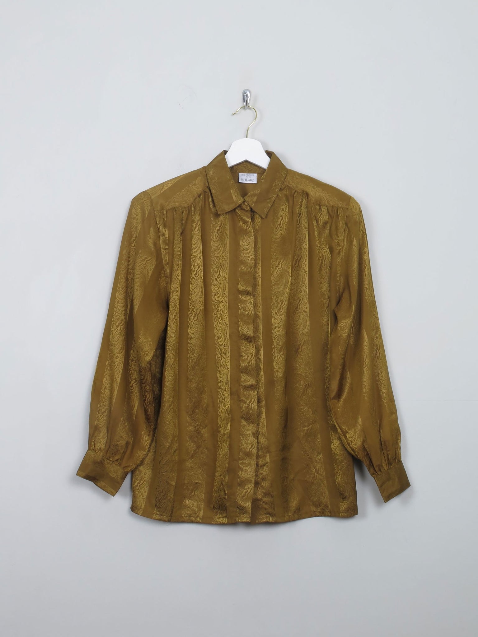 Women's Vintage Green Blouse M - The Harlequin