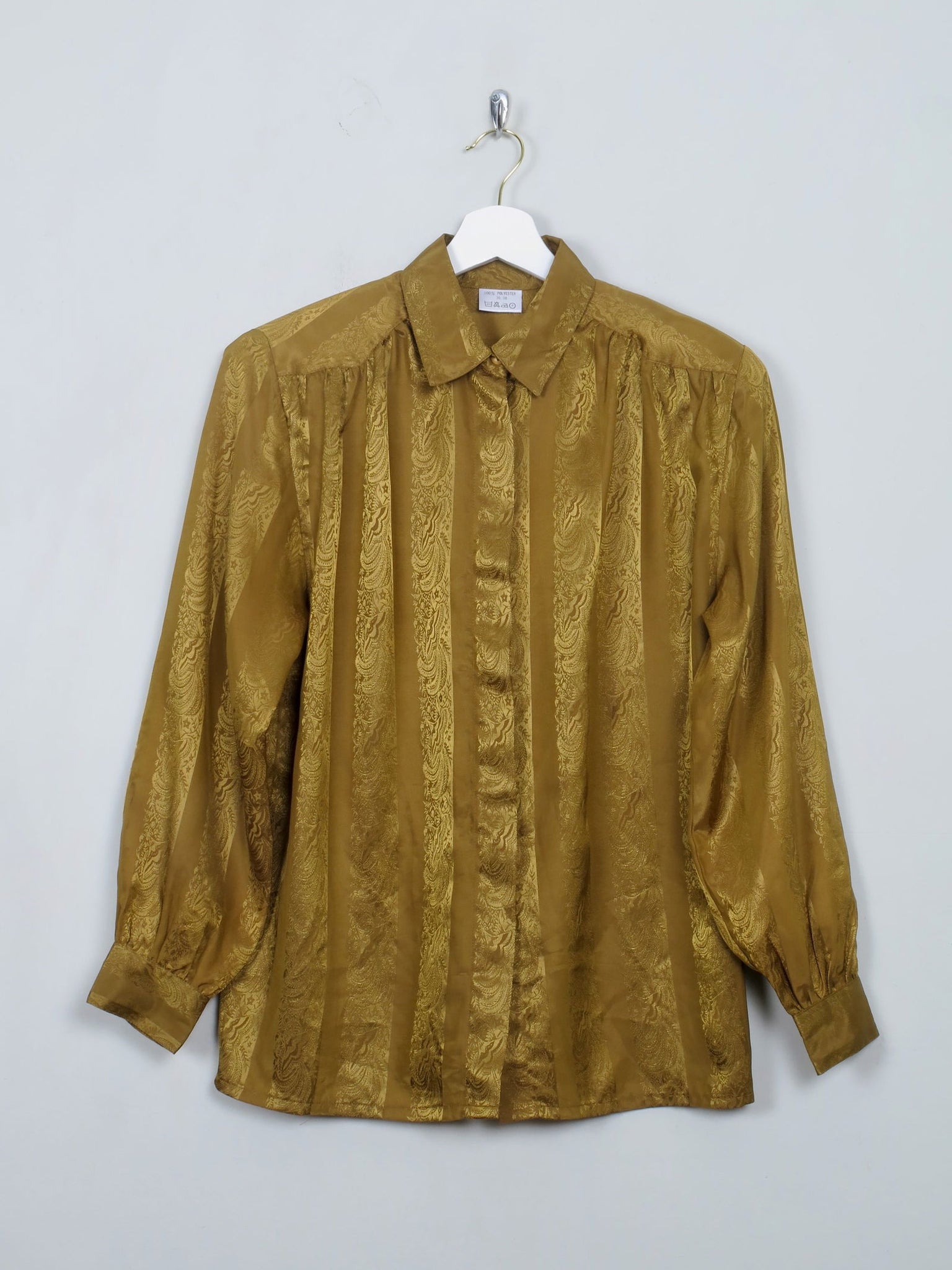 Women's Vintage Green Blouse M - The Harlequin