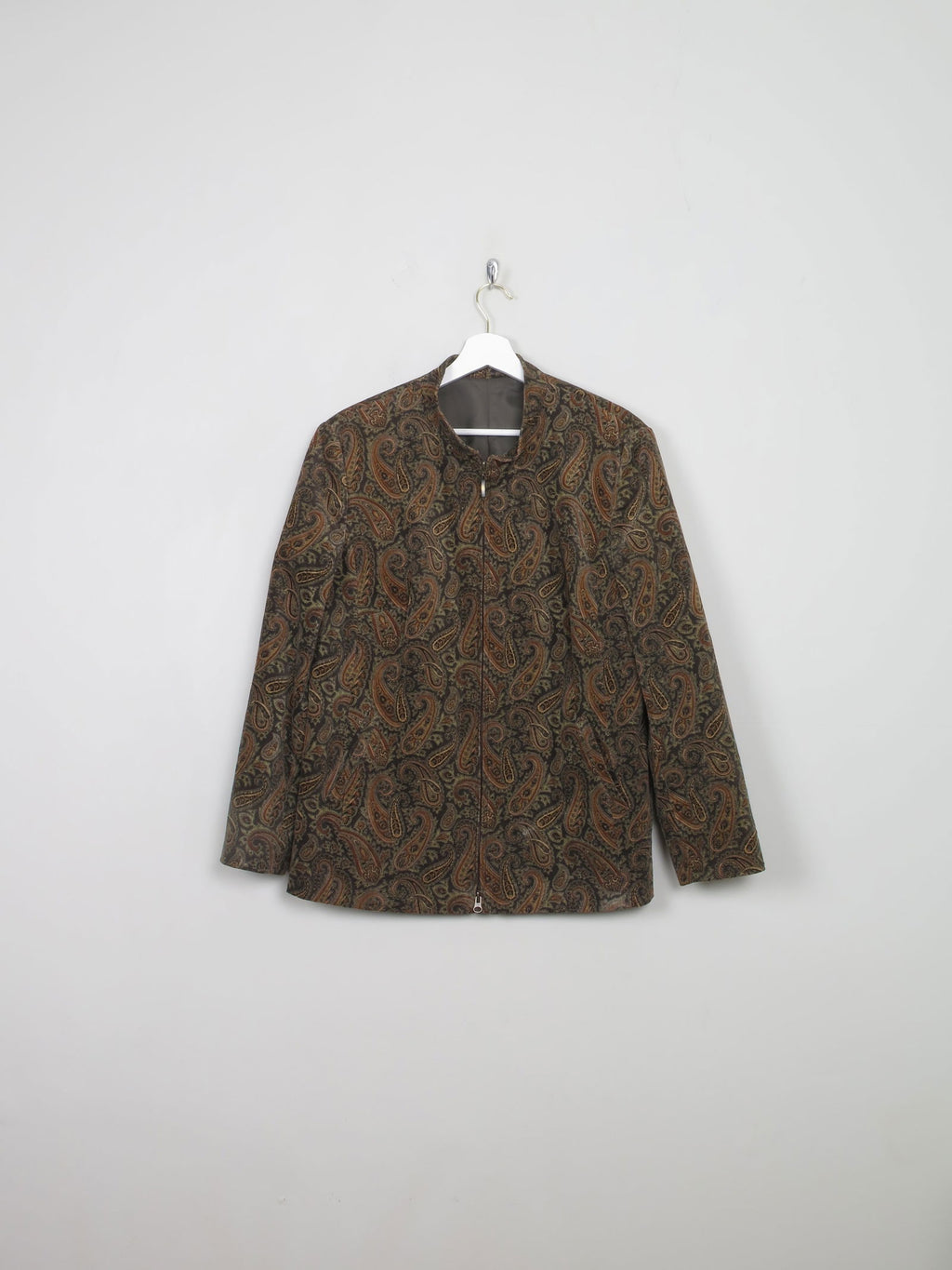 Women's Vintage Green Paisley Vintage Jacket L - The Harlequin