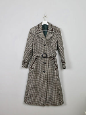 Women's Vintage Green Tweed 70's Coat S/M - The Harlequin