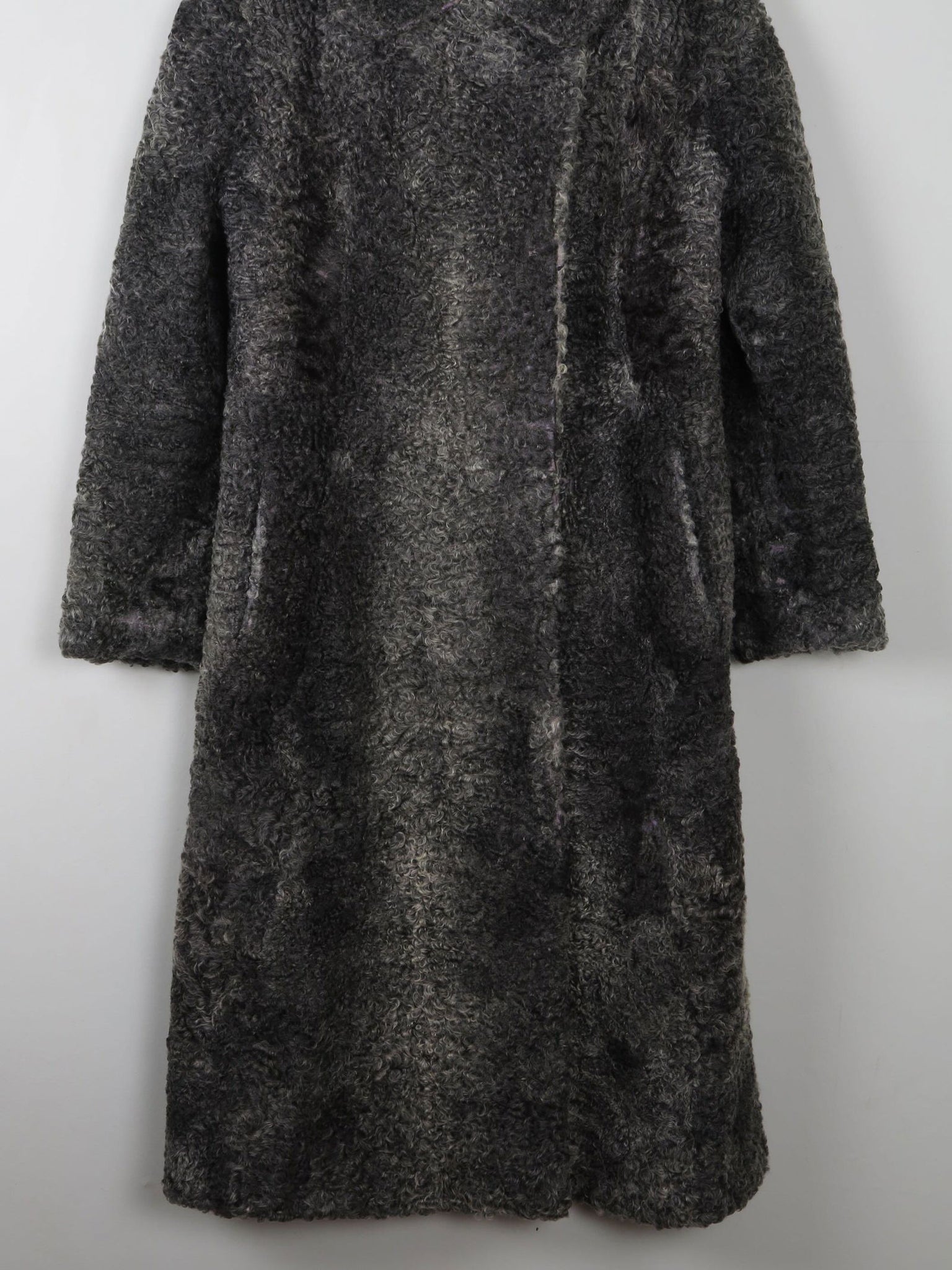 Women's Vintage Grey 1950s Astrachan Coat M - The Harlequin