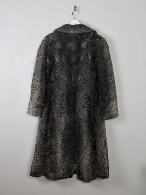 Women's Vintage Grey 1950s Astrachan Coat M - The Harlequin