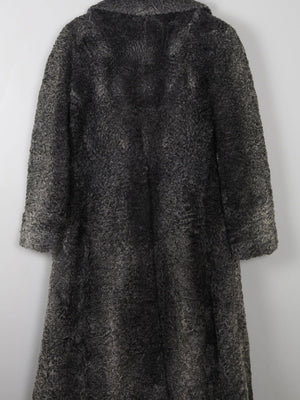Women's Vintage Grey 1950s Astrachan Coat M - The Harlequin