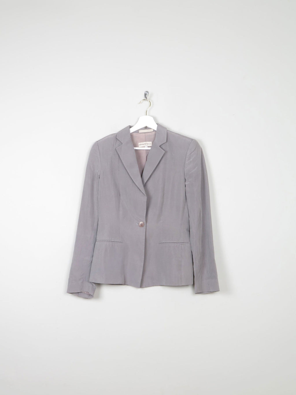 Women's Vintage Grey Armani Satin Jacket 6/8 XS - The Harlequin