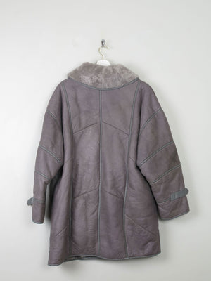 Women's Vintage Grey Shearling  Short Coat S-L - The Harlequin