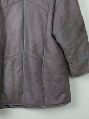 Women's Vintage Grey Shearling  Short Coat S-L - The Harlequin