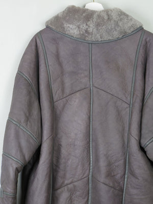 Women's Vintage Grey Shearling  Short Coat S-L - The Harlequin