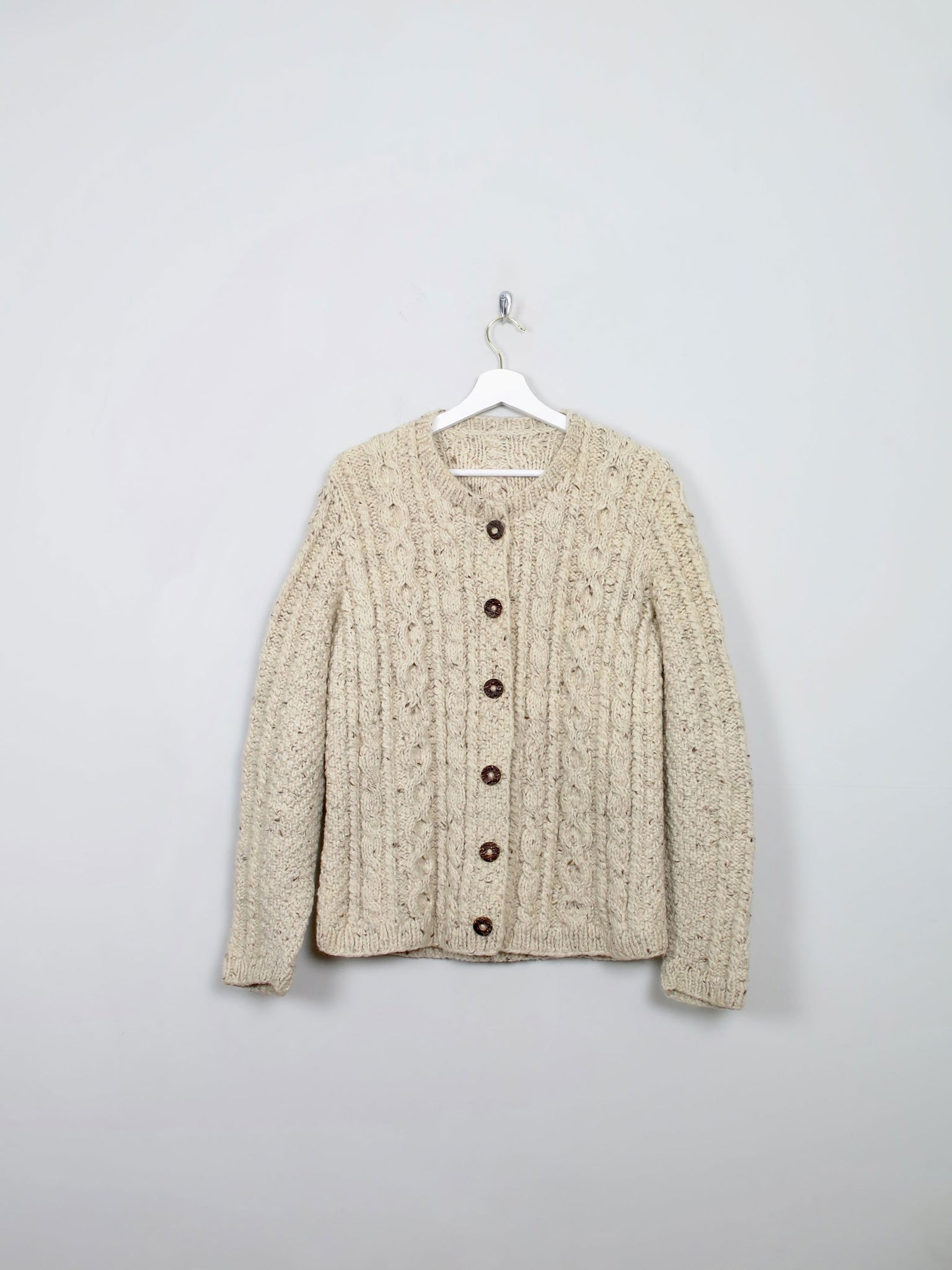 Women's Vintage Hand-Knit Cardigan M - The Harlequin