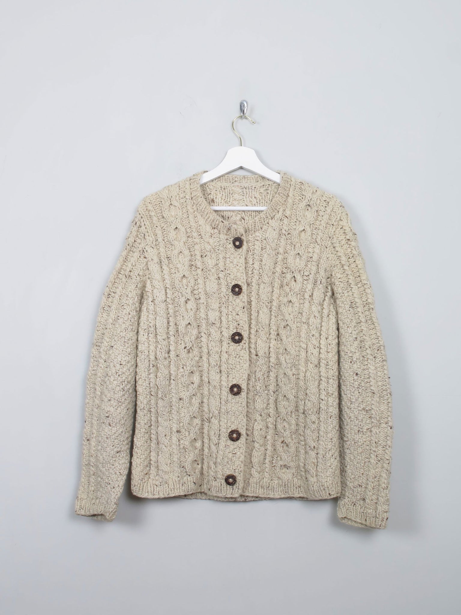 Women's Vintage Hand-Knit Cardigan M - The Harlequin