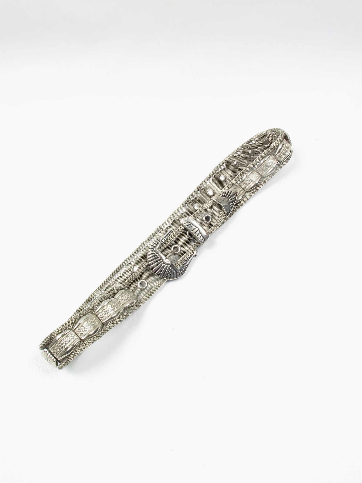 Women's Vintage Heavy Metal Silver Belt S/M - The Harlequin